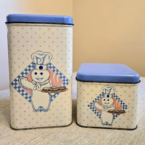 ドゥボーイ ティン缶 キャニスター ピルズベリー ヴィンテージ アメリカ Pillsbury Doughboy Canister Set - Etsy
