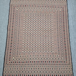 4&quot;3 X 5&quot;11 Feet&quot; Afghan Handmade maliki blijik kilim, Oriental Wool kilim Rug, Tribal Geometric Medallion with Decorative Bohemian Carpet”