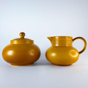 Vintage Myott English Pottery Creamer & Sugar Set