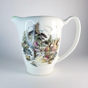 Vintage Lord Nelson Ware Pitcher, Staffordshire England Elijah Cotton Ltd. Floral Ceramic Jug