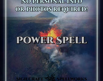 Power Spell | Ritual Spell Casting with Printable PDF Sigil | Command Presence, Assert Strength, Amplify Influence