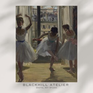 Edgar Degas – Dancers in an Exercise Room Art Print | Impressionist Ballet Rehearsal | Vintage Ballerina Wall Art | Digital Download