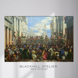 Paolo Veronese Art Print – The Wedding at Cana | Venetian Renaissance Biblical Feast Scene | Historic Religious Wall Art | Digital Download