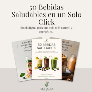 50 Bebidas Saludables – Ebook Digital de Jugos, Smoothies y Detox | Healthy Drinks Recipe Ebook