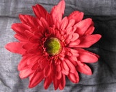 Red flower, dahlia hairclip