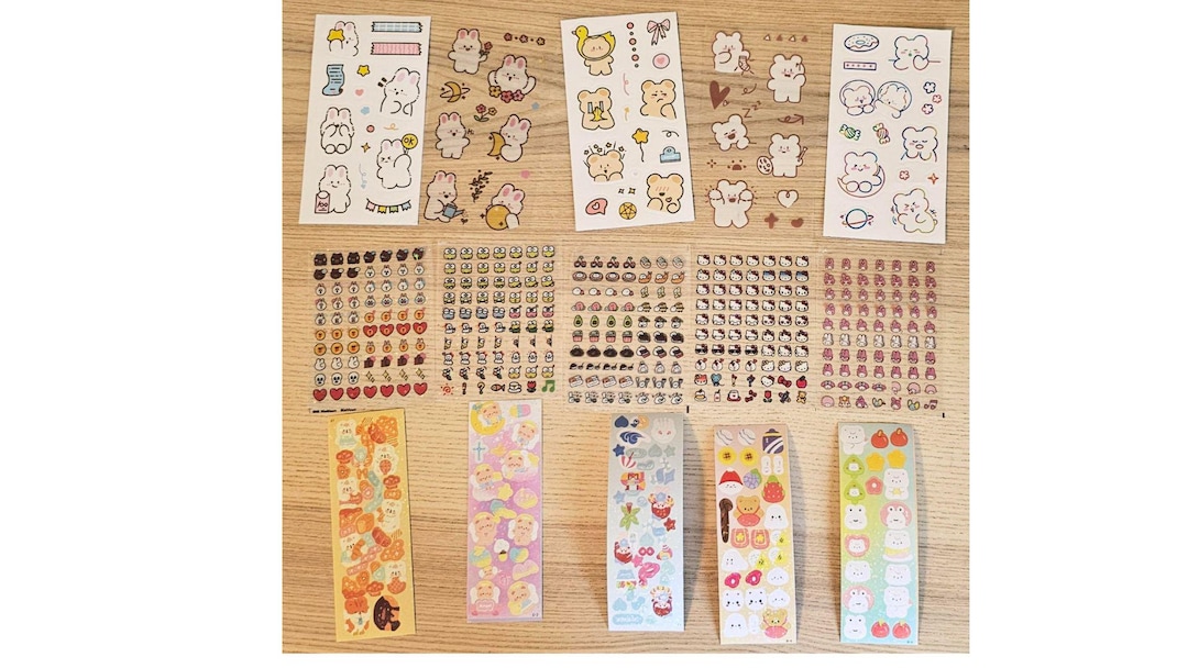 Kawaii Sticker Sheet Bundle - Etsy