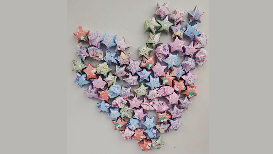 Sanrio Style Origami Stars • Paper Lucky Stars • Kawaii Star Gift - Etsy