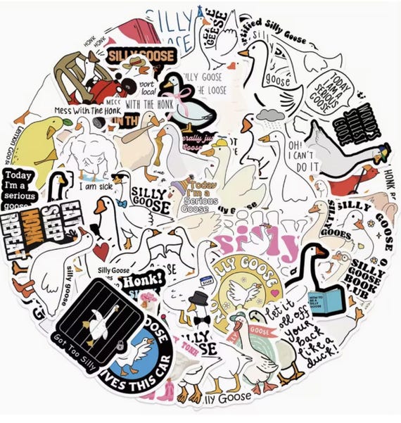 50pcs Funny Silly Goose Meme Stickers