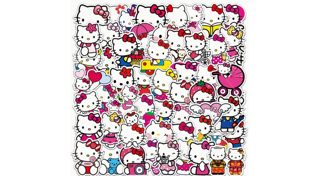 50 Hello Kitty Stickers - Etsy