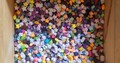 Paper stars-25-50-glow in the dark feet print- multicoloured(plain colours)-white-mixed-galaxy print