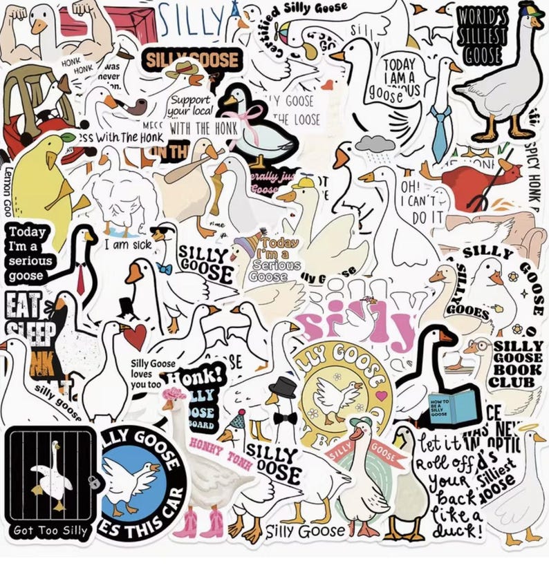 50pcs Funny Silly Goose Meme Stickers image 2