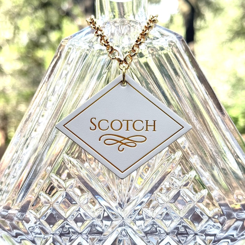 Leather Decanter Tag - Etsy