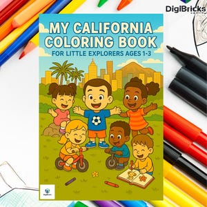 California Coloring Book: Digital Coloring Pages for Toddlers, Ages 1-3