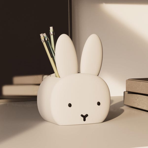 Bunny Pen Holder for Pencil Holder for Desk Organizer Minimal Design Modern Office Accessories Cute Stationary Aesthetic Back to School Gift