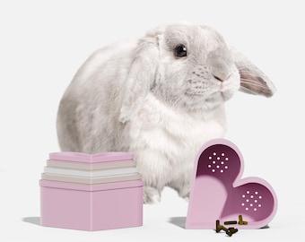 Stacking Cups for Rabbit Bunny Enrichment Toy Treat Dispenser for Small Animal Feeder Stackable Cups for Montessori Learning Guinea Pig Toys