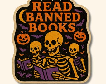 3 Piece Read Banned Books Halloween Sticker Pack: Punk Leftist Spooky Season