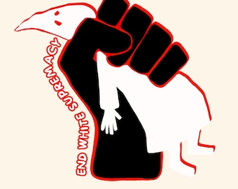 Leftist Vinyl Stickers | End white supremacy antifascist sticker