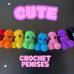 Mini Crochet Penis, Stuffed Handmade Gag Plushie Present
