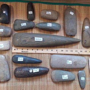 REAL Thunder Stone Orisha Shango Antique piedra rayo Edun Ara Lucumi orisha ota iyawo okuta Chango Aganju matari Bayani Ocha Axe celt adze