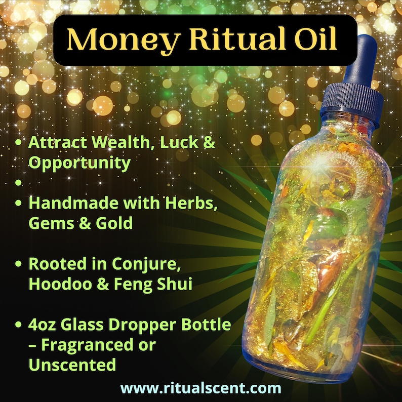 Simple Money Drawing Rituals Money Drawing Ritual Oil: 24K Gold, Herbs, Gemstones - Wealth ...