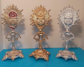 Santísimo Custodia: Crucifijo de Altar Católico - 12" misa espiritual espiritismo cruz sello, Rosario Virgen María, boveda misa colonia