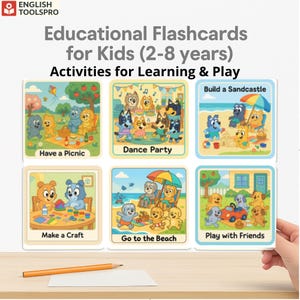 12 Educational Flashcards for Kids (2-8 years) - Fun Activities for Learning & Play