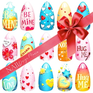 Valentine Nail Design for Nail Printer | Water Decal Paper | Tattoo Transfer Paper | Nail Art | DIY