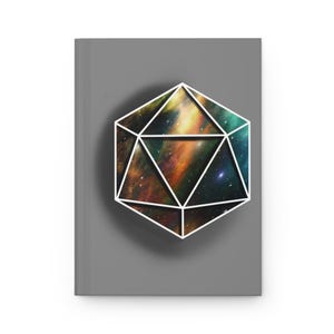 Dungeon Journal, Fantasy Notebook, D20 Planner, Matte Hardcover Diary, Spacey Design, RPG Gamer Gift