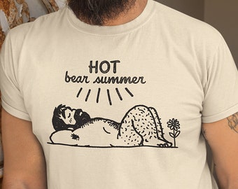 Cute Vintage Style Gay Bear Hot Bear Summer Pop Cotton Unisex Tee T-Shirt