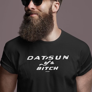 Maglietta unisex in cotone con scritta "Retro Datsun Of A Bitch Vintage Japanese Car Lover Pop"
