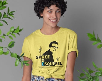 Retro Space Age Esquivel Mid Century Cocktail Lounge Music King Pop Cotton Unisex Tee T-Shirt