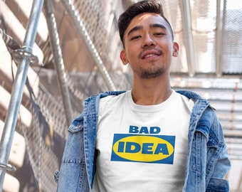 Bad Idea Logo Spoof Pop Cotton Unisex Tee T-Shirt