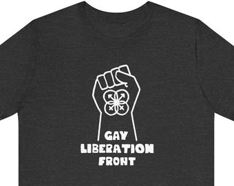 Vintage Gay Liberation Front Logo Art Gay Pride Pop Cotton Unisex Tee T-Shirt