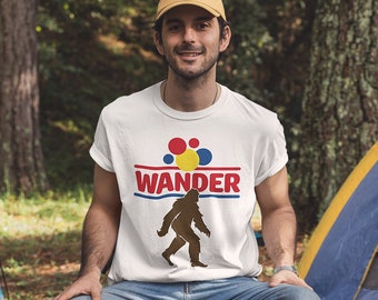 Funny Wander Bigfoot Logo Parody Pop Cotton Unisex Tee T-Shirt