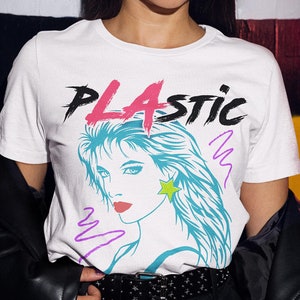 Retro 80s LA pLAstic Los Angeles Pop Cotton Unisex Tee T-Shirt