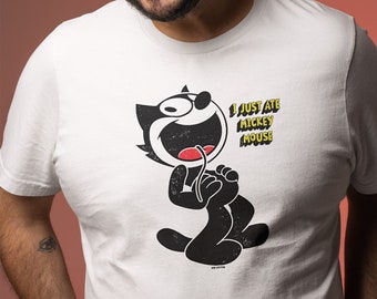 Hilarious Bad Taste Vintage Felix The Cat Pop Cotton T-Shirt Tee