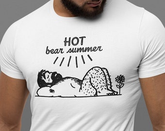 Cute Vintage Style Gay Bear Hot Bear Summer Pop Cotton Unisex Tee T-Shirt