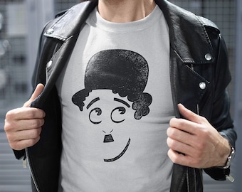 Vintage Chaplin Old Hollywood Silent Film Era Pop Cotton Unisex Tee T-Shirt