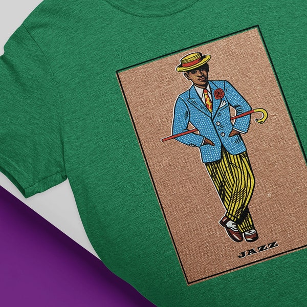 1920s Jazz Man Hepcat Hipster Vintage Fashion Pop Cotton Unisex Tee T-Shirt