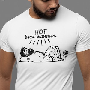 Cute Vintage Style Gay Bear Hot Bear Summer Pop Cotton Unisex Tee T-Shirt