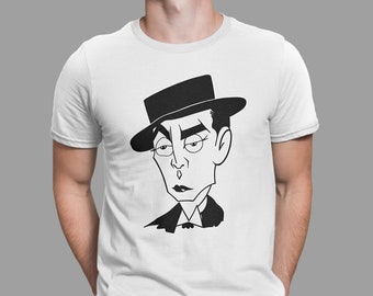 Vintage Buster Keaton Old Hollywood Silent Film Era Pop Cotton Unisex Tee T-Shirt