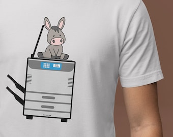 Cute Naughty Donkey Photocopy Butt Pop Cotton Unisex Tee T-Shirt