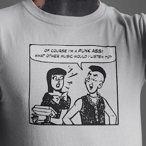 Vintage Comic Art Punk Ass Pop Cotton Unisex Tee T-Shirt
