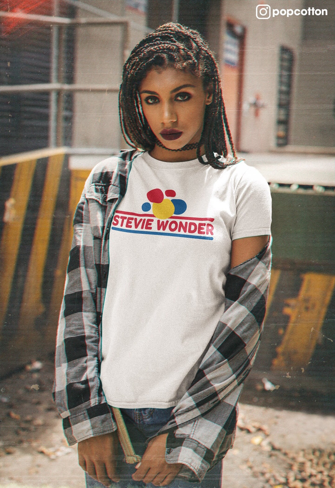 T-shirt Stevie Wonder Tour - Coton épais Gildan - Taille Unique - Blanc - Neuf Avec étiquettes