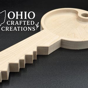 Unique wooden Key shaped Catchall tray - Ideal Housewarming Keepsake for New Homeowners and Realtors.