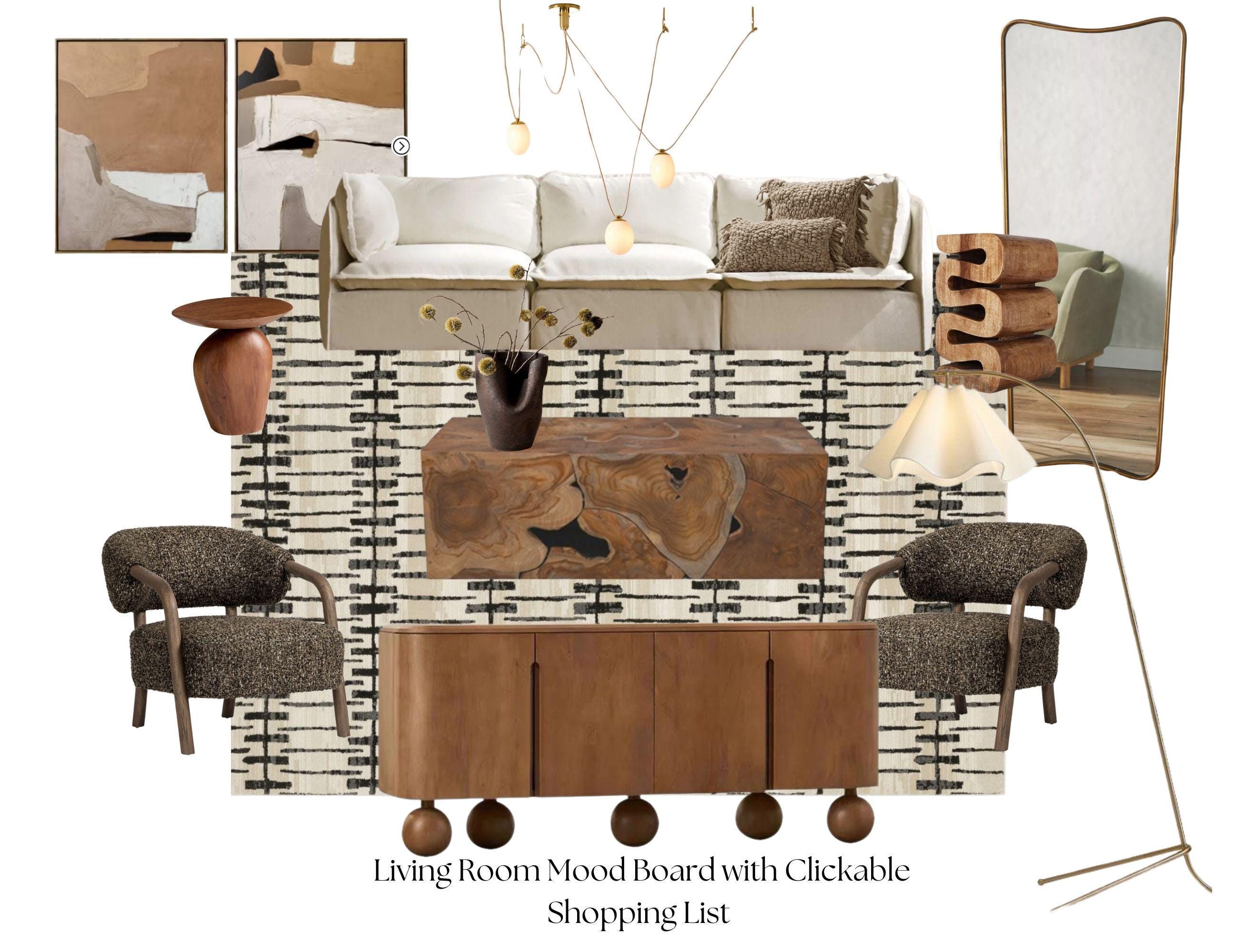 Organic Modern Living Room – detail