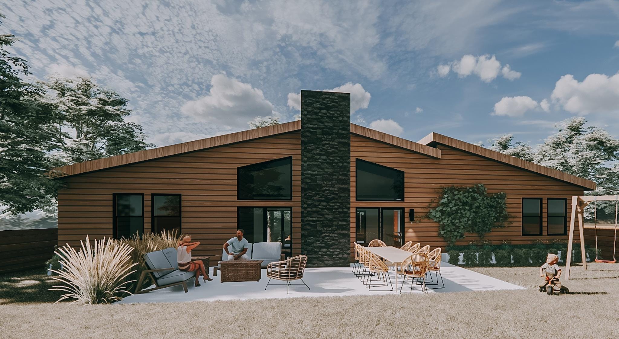 Modern Courtyard House Plan – interior