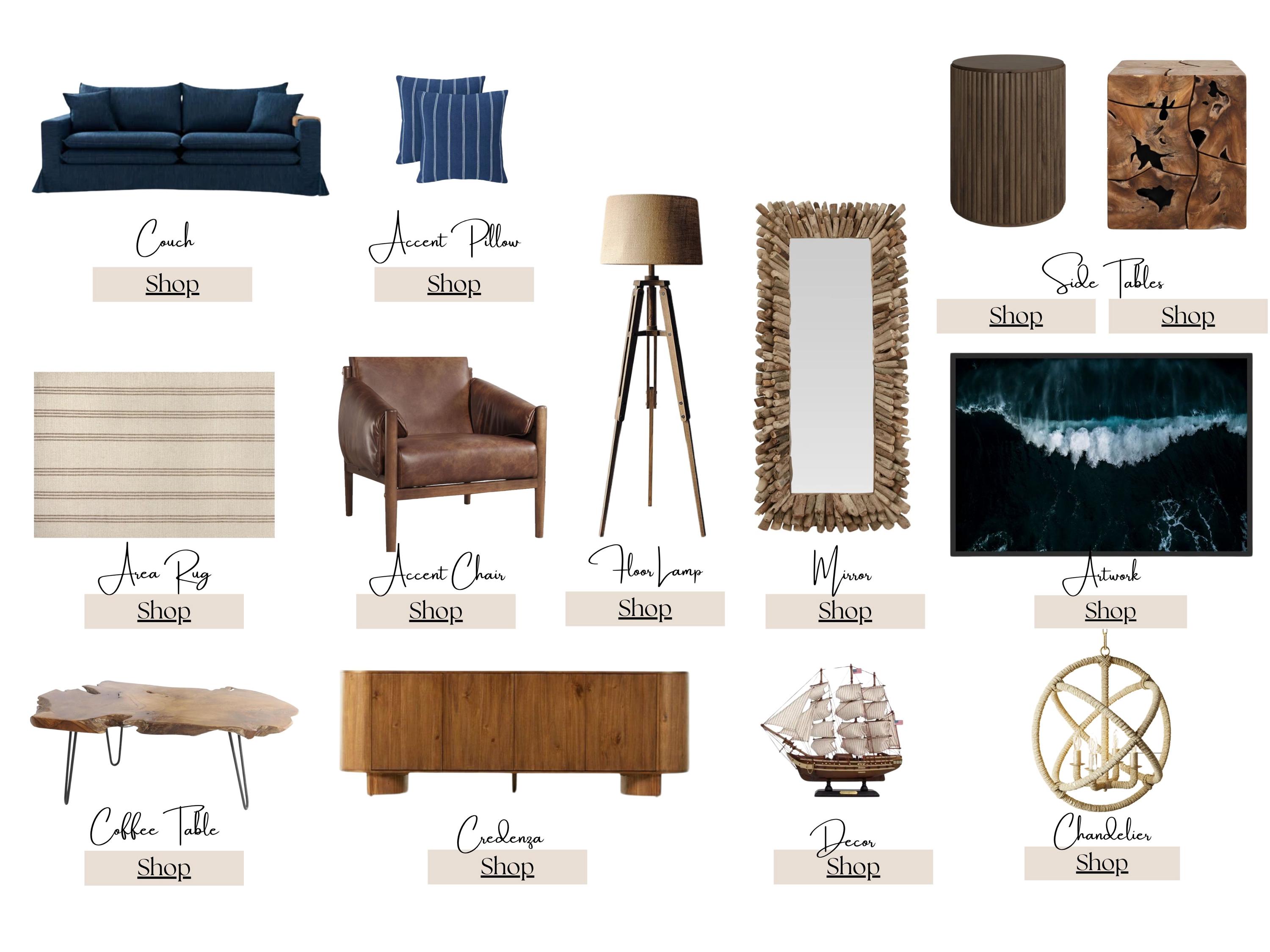 Coastal Living Room – detail