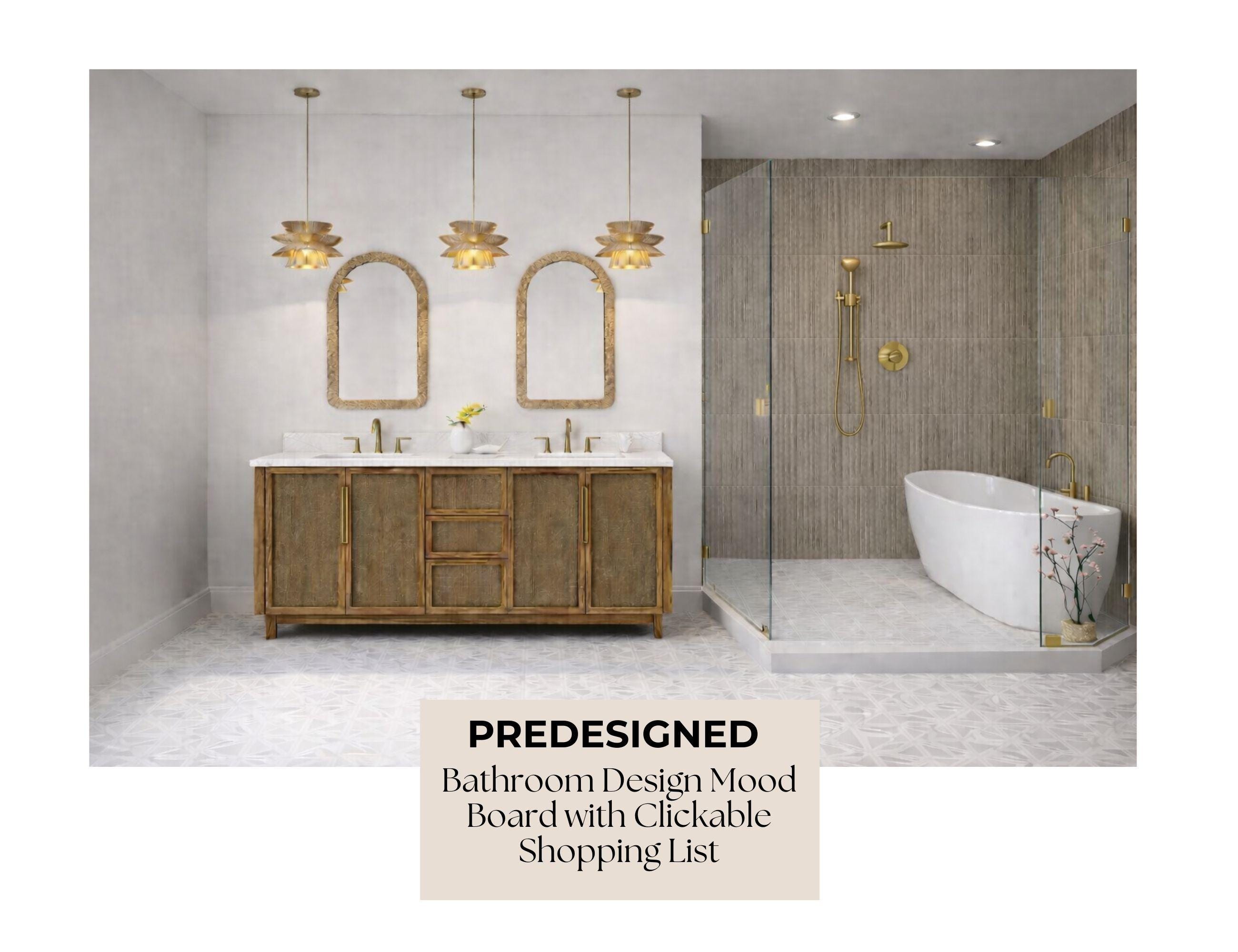 Boho Bathroom Mood Board – Modern Coastal