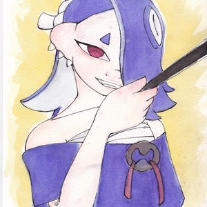 Shiver | Watercolor Print | Digital Download | Splatoon 3 | Fan Art